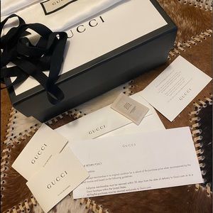 Authentic Gucci Shoe Box and Dust Bag